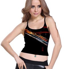 Highway Night Lighthouse Car Fast Spaghetti Strap Bra Top by Amaryn4rt