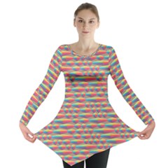 Background Abstract Colorful Long Sleeve Tunic 