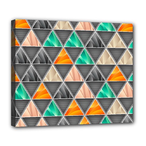 Abstract Geometric Triangle Shape Deluxe Canvas 24  X 20  