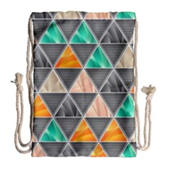 Abstract Geometric Triangle Shape Drawstring Bag (large)