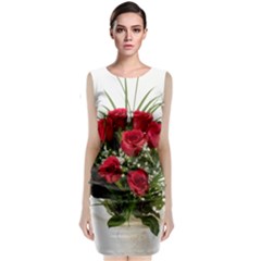 Red Roses Roses Red Flower Love Classic Sleeveless Midi Dress by Amaryn4rt