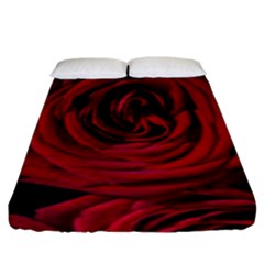 Roses Flowers Red Forest Bloom Fitted Sheet (king Size)