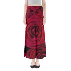 Roses Flowers Red Forest Bloom Maxi Skirts by Amaryn4rt