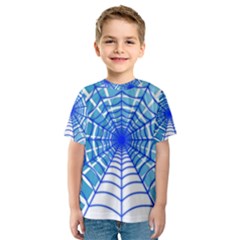 Cobweb Network Points Lines Kids  Sport Mesh Tee