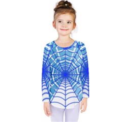 Cobweb Network Points Lines Kids  Long Sleeve Tee