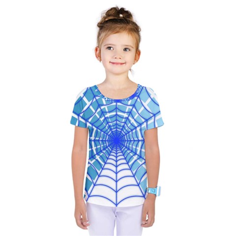 Cobweb Network Points Lines Kids  One Piece Tee by Amaryn4rt