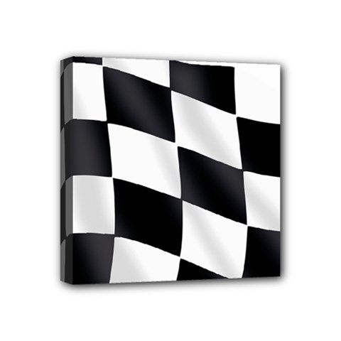 Flag Chess Corse Race Auto Road Mini Canvas 4  X 4  by Amaryn4rt