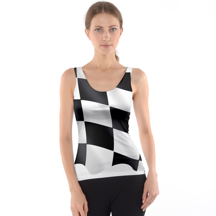 Flag Chess Corse Race Auto Road Tank Top