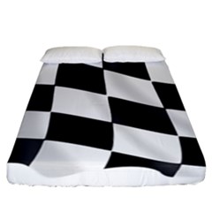 Flag Chess Corse Race Auto Road Fitted Sheet (california King Size)