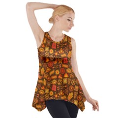 Pattern Background Ethnic Tribal Side Drop Tank Tunic by Amaryn4rt