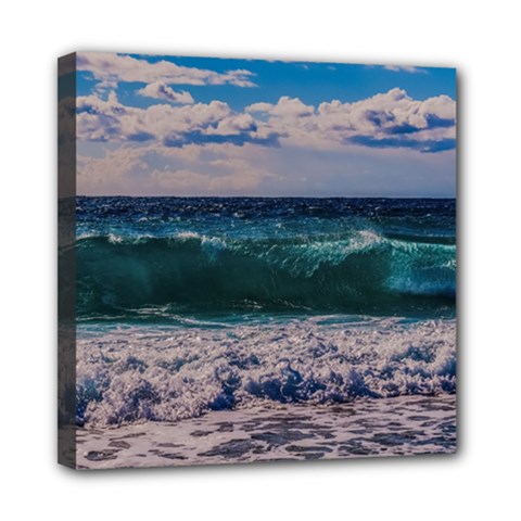 Wave Foam Spray Sea Water Nature Mini Canvas 8  X 8 