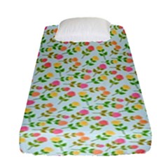 Flowers Roses Floral Flowery Fitted Sheet (single Size)