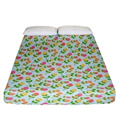 Flowers Roses Floral Flowery Fitted Sheet (california King Size)