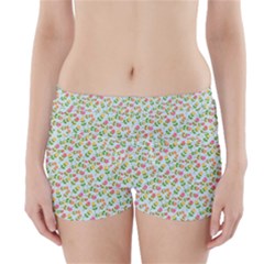 Flowers Roses Floral Flowery Boyleg Bikini Wrap Bottoms