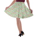 Flowers Roses Floral Flowery A-line Skater Skirt View2