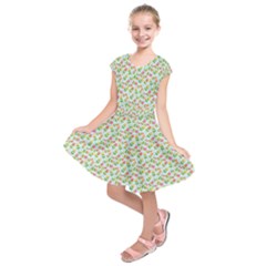 Flowers Roses Floral Flowery Kids  Short Sleeve Dress