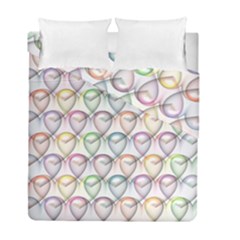 Valentine Hearts 3d Valentine S Day Duvet Cover Double Side (full/ Double Size)