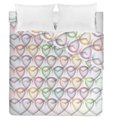 Valentine Hearts 3d Valentine S Day Duvet Cover Double Side (queen Size)