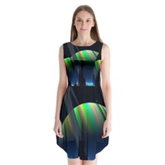 Planets In Space Stars Sleeveless Chiffon Dress   by Amaryn4rt