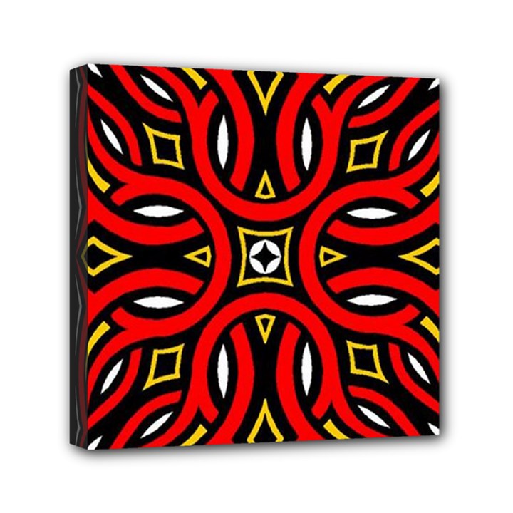 Traditional Art Pattern Mini Canvas 6  x 6 