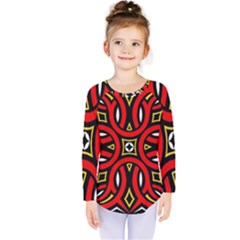 Traditional Art Pattern Kids  Long Sleeve Tee