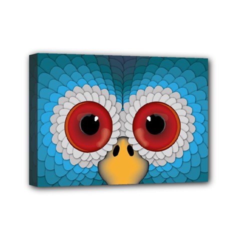 Bird Eyes Abstract Mini Canvas 7  X 5 