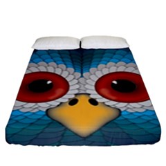 Bird Eyes Abstract Fitted Sheet (king Size)