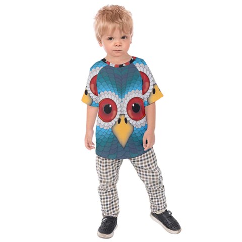 Bird Eyes Abstract Kids  Raglan Tee by Amaryn4rt