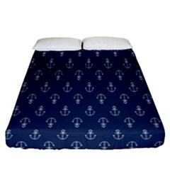 Anchor Pattern Fitted Sheet (queen Size)