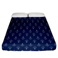 Anchor Pattern Fitted Sheet (california King Size)