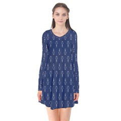 Anchor Pattern Flare Dress