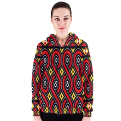 Toraja Traditional Art Pattern Women s Zipper Hoodie by Amaryn4rt