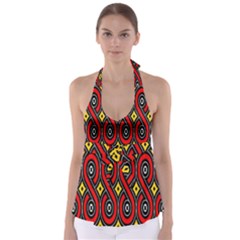 Toraja Traditional Art Pattern Babydoll Tankini Top by Amaryn4rt