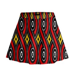 Toraja Traditional Art Pattern Mini Flare Skirt by Amaryn4rt