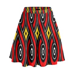 Toraja Traditional Art Pattern High Waist Skirt by Amaryn4rt