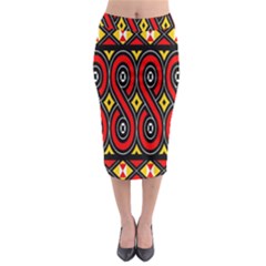 Toraja Traditional Art Pattern Midi Pencil Skirt by Amaryn4rt