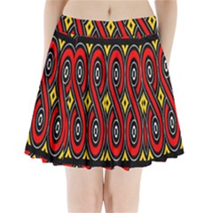 Toraja Traditional Art Pattern Pleated Mini Skirt by Amaryn4rt