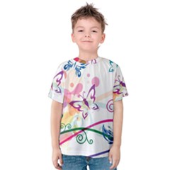 Butterfly Vector Art Kids  Cotton Tee