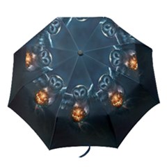 Owl And Fire Ball Folding Umbrellas