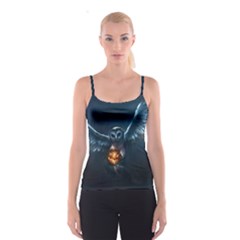 Owl And Fire Ball Spaghetti Strap Top by Amaryn4rt