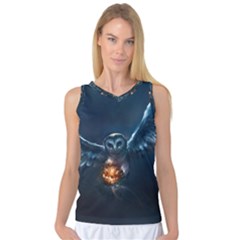 Owl And Fire Ball Women s Basketball Tank Top by Amaryn4rt