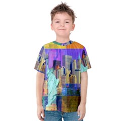 New York City The Statue Of Liberty Kids  Cotton Tee