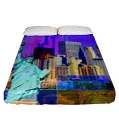 New York City The Statue Of Liberty Fitted Sheet (king Size)