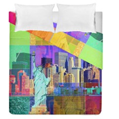 New York City The Statue Of Liberty Duvet Cover Double Side (queen Size) by Amaryn4rt