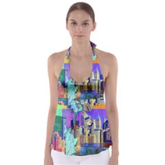 New York City The Statue Of Liberty Babydoll Tankini Top