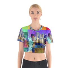 New York City The Statue Of Liberty Cotton Crop Top