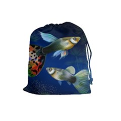 Marine Fishes Drawstring Pouches (large) 