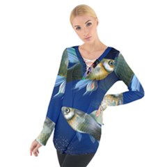 Marine Fishes Women s Tie Up Tee