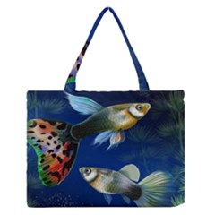 Marine Fishes Medium Zipper Tote Bag