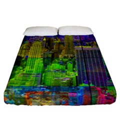 New York City Skyline Fitted Sheet (queen Size)